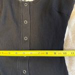 Princess Polly  Midi Dress Size 6 Black Muir Long Ribbed Snap Down Bodycon Photo 5