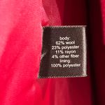 The Limited  Red Wool Belted Pea Coat Photo 15