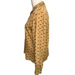 Vintage Windsmoor dragon fox print secretary blouse gold navy blue size XS/S Photo 2