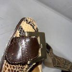 Michael MICHAEL KORS Snakeskin Leather Pumps High Heel Shoes Brown Black 10M Size 10 Photo 13