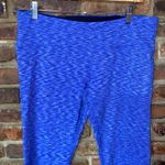 Tuff Athletics  Blue Static Cropped Ankle Leggings Women's Size XL Photo 1