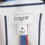 J. Crew Striped Button Down Shirt Dress White Blue Size 8 Preppy Retro Photo 8