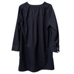 J. Jill Women Shirt Dress L Blue Button‎ Front Long Sleeve Stretch Tunic Shift Size L Photo 1