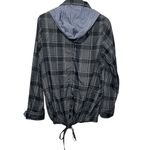 Free People We The Free Plaid Jacket Women’s Small Hooded Drawstring Grunge Photo 4