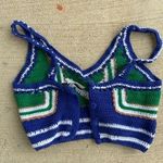 Topshop Blue & Green Crochet Bralette Crop Top Photo 0