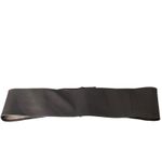 Chocolate Brown Leather Wide Waist Belt Gold Tone Circle Buckle Rhinestone Photo 4