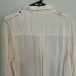 Rag Poets  button up long sleeve shirt, soft cream color. Front pockets Photo 7