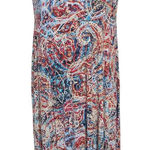Cynthia Rowley  Red and Blue Paisley Mini Shift Dress Size Medium Paisley Dress Photo 0