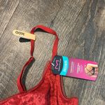 Maidenform NEW‎  Bra Pure Comfort Stretch Lace Underwire Convertible Red 36DD Photo 1