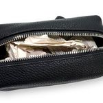 Armani Exchange NWT Pebbled Leather Black Small Beauty Case Wristlet Bag Photo 8