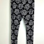H&M GVI Black White Damask Print Stretch Leggings Gothic Yoga Pants Size Small Photo 7