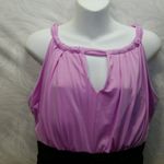 Just Love Sleeveless Halter Dress   Purple Paisley Matte Jersey  Dress Size 1X Photo 13