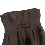 J.Crew CHOCOLATE BROWN SILK TAFFETA STRAPLESS MAXI DRESS GOWN Photo 5