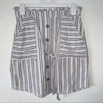 potter's pot Blue and White Striped Lightweight Mini Skirt Photo 0