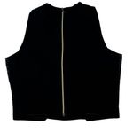 L'Agence L’AGENCE Black Faux Leather Crop Top Photo 9