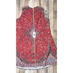 Made With Love Red Floral Pleated Sleeveless A Photo 6
