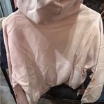 Hollister Light Pink Hoodie with Coffee and Croissant Design Photo 5