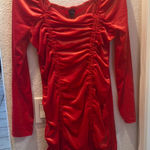 Wild Fable FINAL MARKDOWN  window shade style red velvet dress large nwt Photo 0