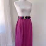 Norton Mcnaughton Vintage ‘90s Dark Pink Belted Knee-Length Skirt Photo 3