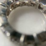 Princess Cut Cubic Zirconia Eternity Band Ring Size 5.5 Sterling Silver Photo 4