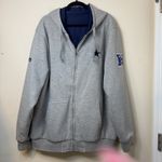 NFL‎ Branded Dallas Cowboys Ladies Reversible Hooded Navy/Gray Jacket Coat Sz 2X Blue Photo 6