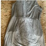 Woman’s drawstring t shirt cotton sleeveless dress Gray Size L Photo 3