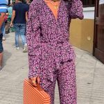 ZARA FLORAL PRINTED FLARED PANTS A-Line Hem PINK COLOR SIZE XS NWT Photo 3