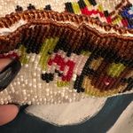 Lily Scott Cream Beaded Floral Evening Bag Vintage Red Photo 5