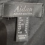 Aidan Mattox  Black Cut-Out Scoop Neck Maxi Evening Gown Sz 4 NWT Photo 5