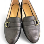 Talbots Ryan Buckle Loafers Black Leather Size 6.5 Photo 0