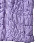 Avec Les Filles Quilt Knit Hooded Full Zip Vest in Lavender Tea Photo 2