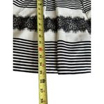Danny & Nicole  Sleeveless Striped Ivory Dress With Lace Black Stripe Size 14P Photo 11