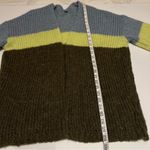 Aerie  Oversized chunky knit Cardigan, colorblock, mohair and wool blend, sz S/XS Photo 3