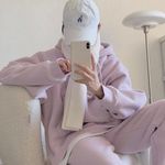 ZARA Light Lilac Fleece Hoodie Photo 0