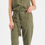 ETIENNE Marcel Green Army Cargo Sleeveless Jumpsuit EM5004 NWT X Small MSRP $252 Size XS Photo 0