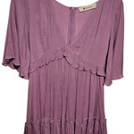 The Impeccable Pig  Purple Bell Sleeve Peasant Boho Blouse Size Small Photo 0