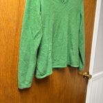 Victor Alfaro Cashmere Polo Collar Long Sleeve Knit Sweater Kelly Green XL Photo 4