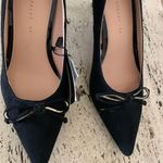 ZARA Trafaluc Women's Court Shoes Pumps Heels Black Bow Photo 7