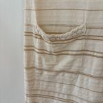 Sézane Sezane Diane Dress Beige Gold Cream Striped Mini Dress Size Medium Quiet Luxury Photo 5