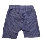 Honeycomb Waffle Textured Stretch Active Wear Cycling Shorts Blue Size L Photo 1