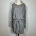 Splendid ‘Addison’ Jersey Mini Dress Heather Grey Belted Women’s Size Large Photo 2