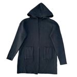 SheIn 🔃Black Dual Pockets Hooded Duster Cardigan Photo 2