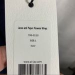 Ali & Jay Ali &‎ Jay navy blue lace wrap dress large new Photo 10