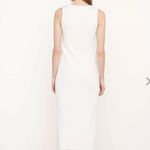 Vince ribbed off white scoop neck cotton blend tank dress Photo 2