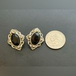 Vintage Elegant Black and Silver Earrings for Pierced Ears. Photo 4