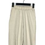 ZARA High Rise Oversized Relax Fit Fleece Joggers Elastic Waist Pockets S Cream Photo 2