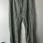 Hollister  Striped Wide-Leg Pants Grey/Green Size Large Photo 4