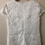 Amanda Uprichard White Cap Sleeve Lace Mesh Embroidered Mini Dress - Size P/S Photo 6