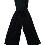 Becca  black strapless wide-leg jumpsuit size M Photo 0