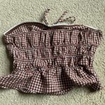 Sienna Sky brown gingham tube top ♡  Photo 1